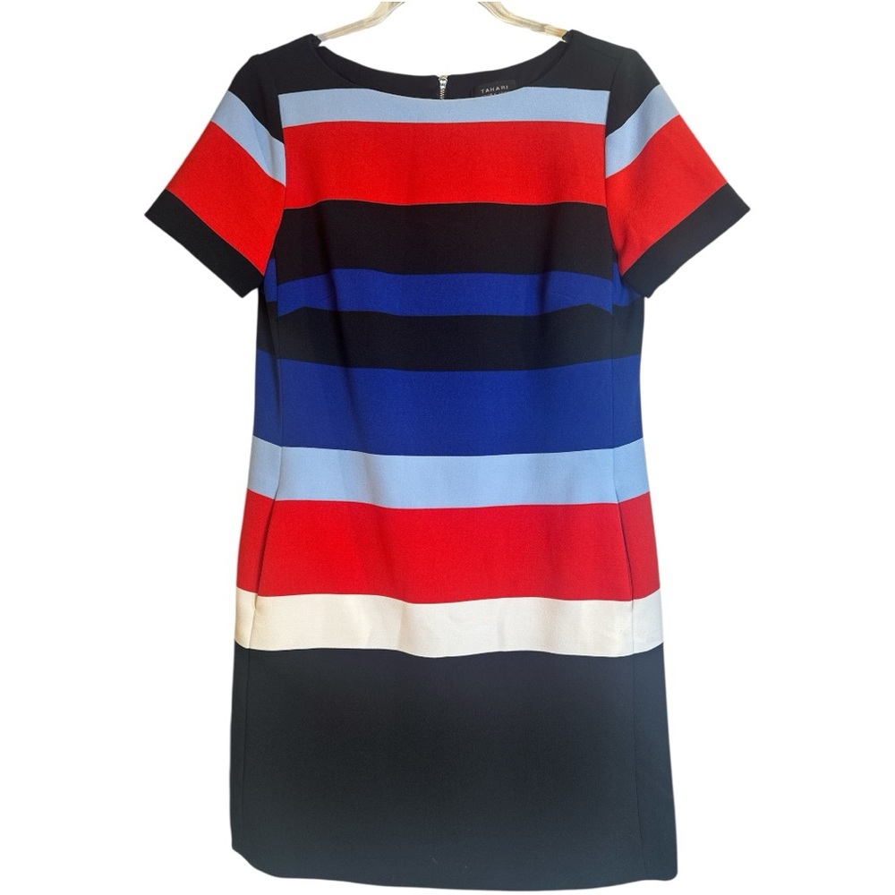 Tahari Colorblock Mini Dress - Picture 6 of 9